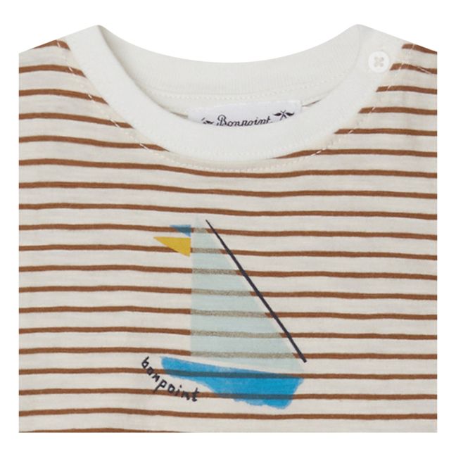 Cai Striped Boat T-Shirt | Caramel