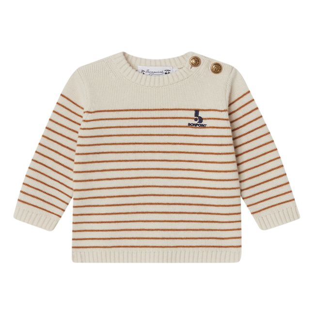Aleksi Striped Sweater | Ecru