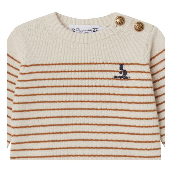 Aleksi Striped Sweater | Ecru- Immagine del prodotto n°1