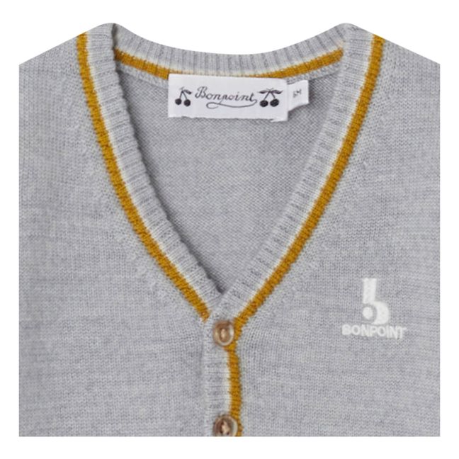 Cardigan Mérinos Teotim | Gris chiné