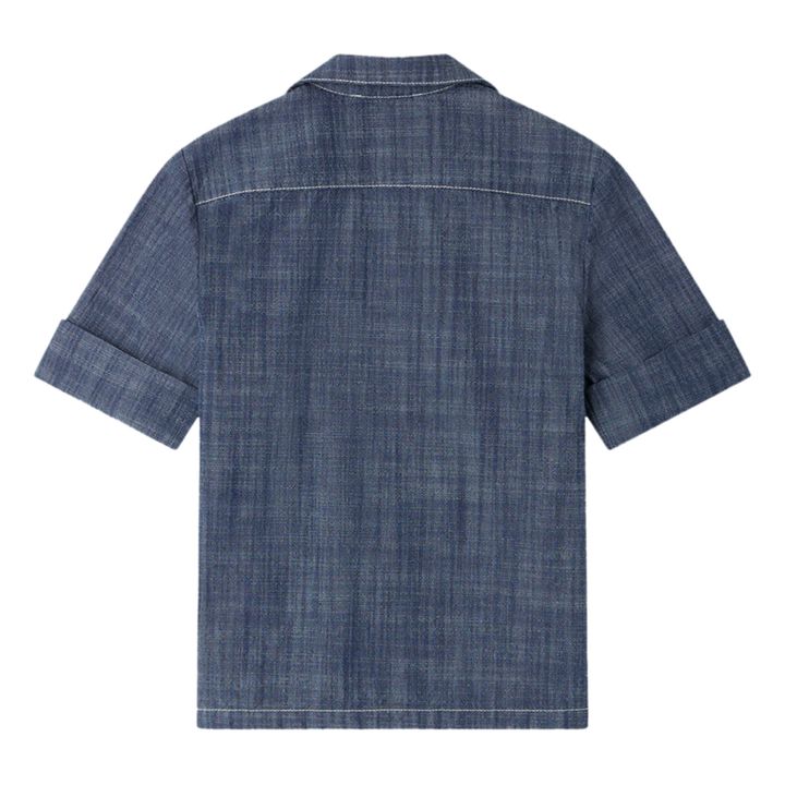 Cyrano Chambray Short Sleeved Shirt | Blau- Produktbild Nr. 2