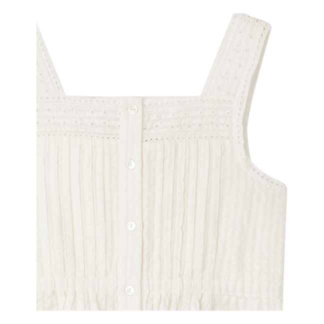 Athena Seersucker Strappy Top | Crudo