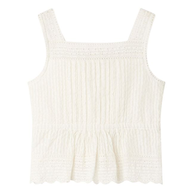 Athena Seersucker Strappy Top | Crudo