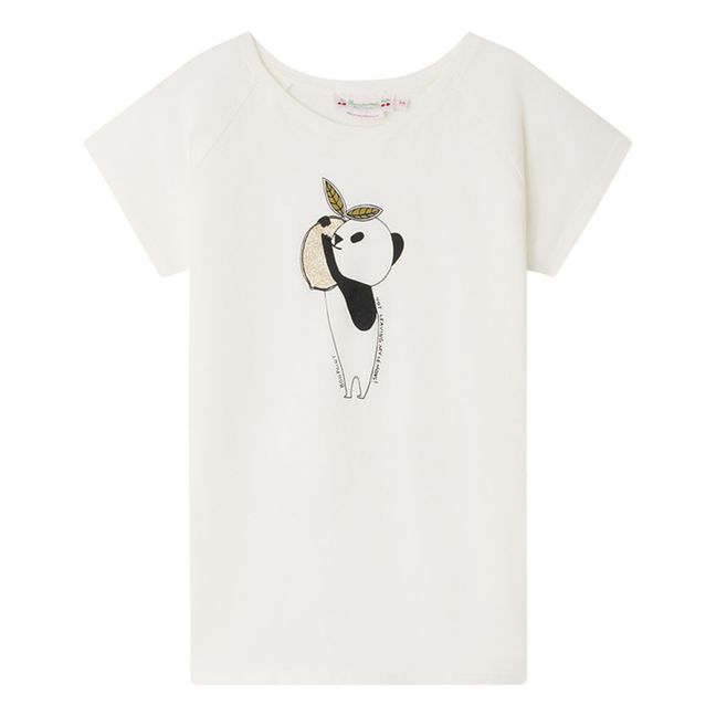 Asmae Panda T-Shirt | Ecru