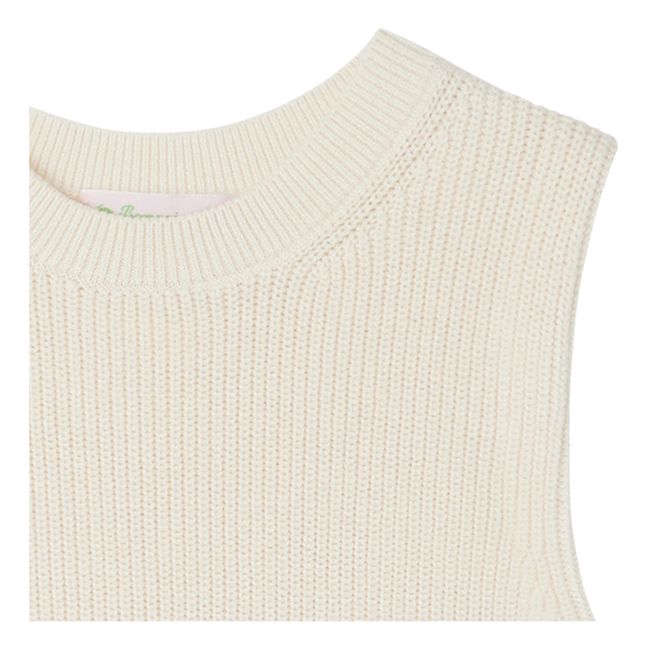 Chan Sleeveless Cotton and Cashmere Sweater | Ecru