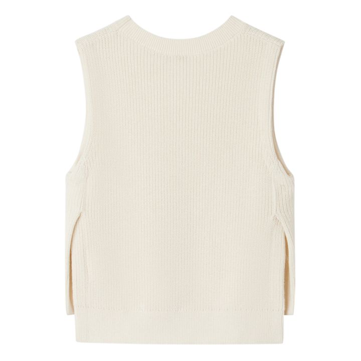 Chan Sleeveless Cotton and Cashmere Sweater | Seidenfarben- Produktbild Nr. 2