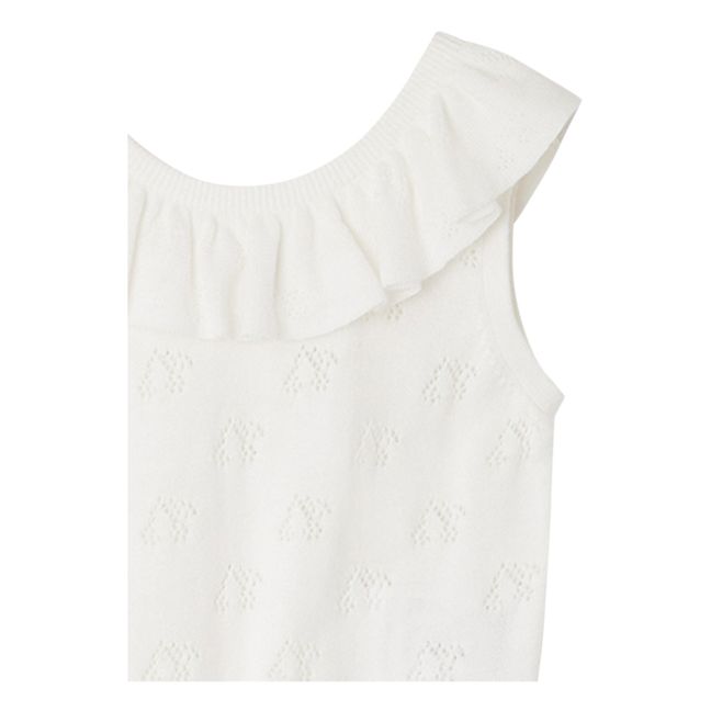 Pull Sans Manches Ajouré Cybil | Ecru