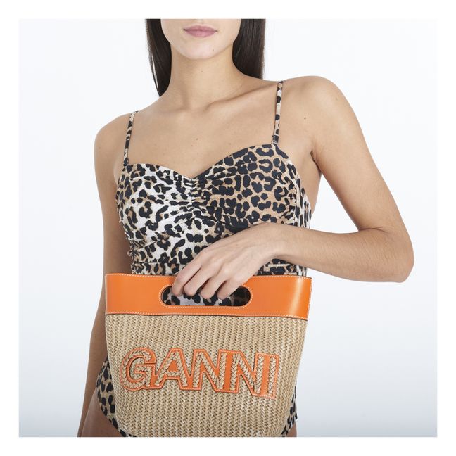 Bolso de rafia Kraft | Naranja