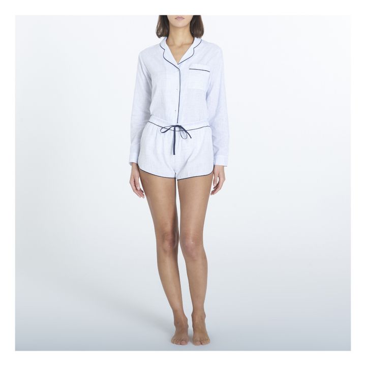 Paul Checked Pyjama Shorts | Azul- Imagen del producto n°1