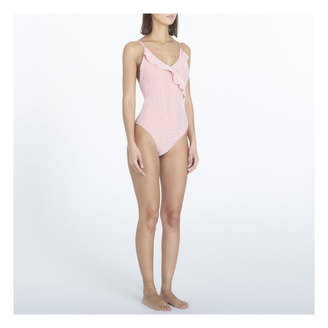 Striba Bly Frill One-piece Swimsuit | Coral