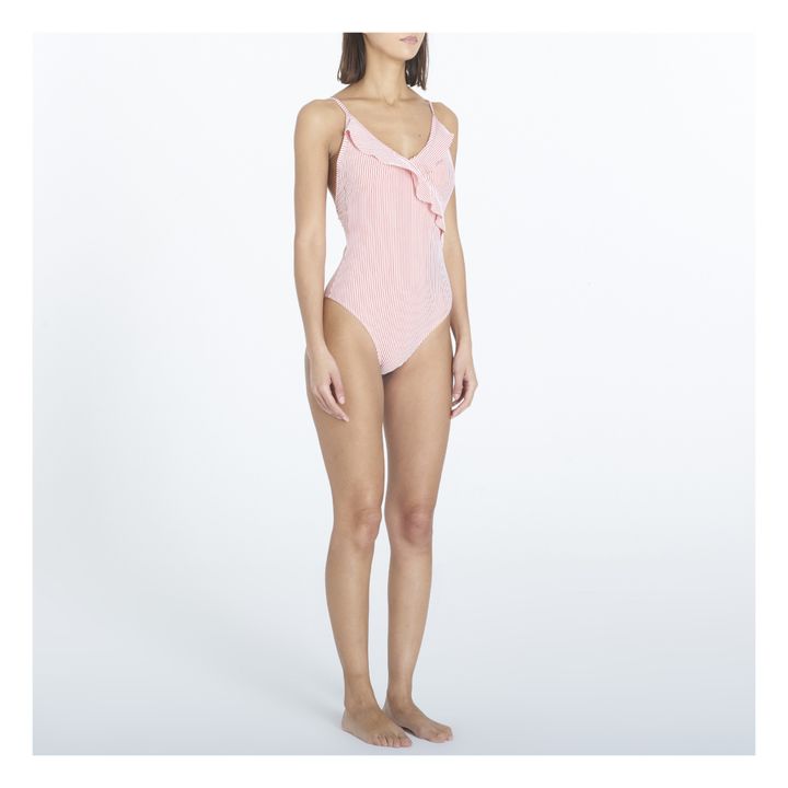 Striba Bly Frill One-piece Swimsuit | Coral- Product image n°1