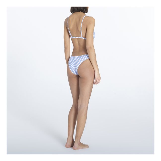 Top bikini a righe Aloha Estee | Azzurro