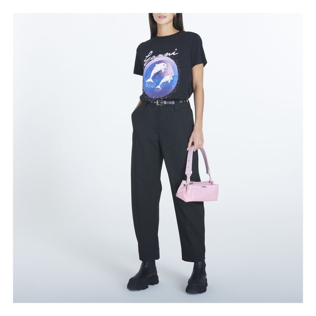 Pantalon Stretch Rayé | Noir
