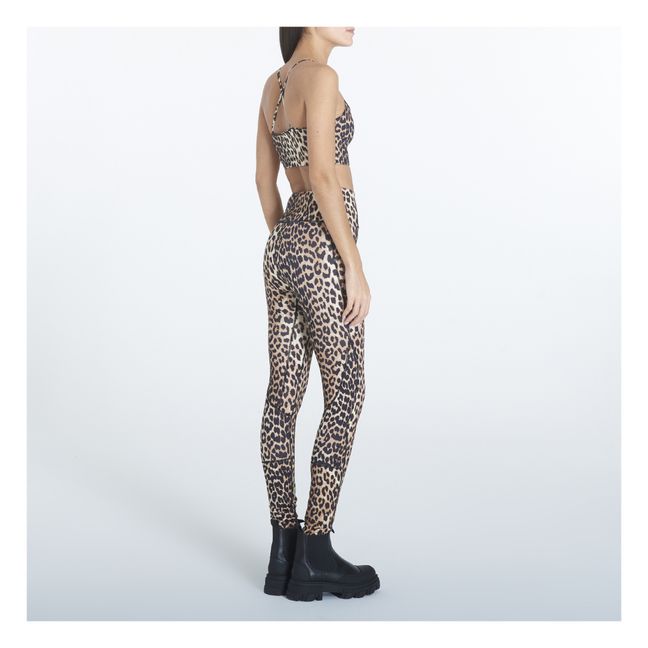 Sujetador deportivo Sport Active hecho de materiales reciclados con estampado de leopardo | Leopardo