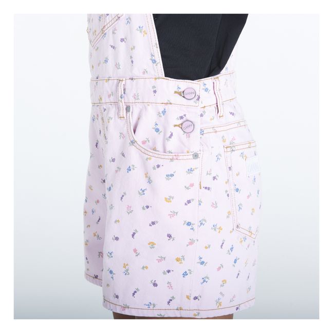 Combishort Salopette Imprimée Coton Bio | Rosa