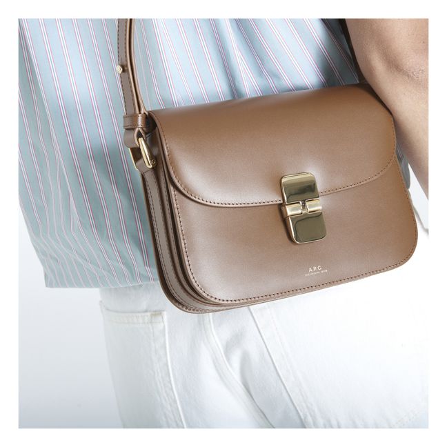 Grace Small Smooth Leather Bag | Capuccino