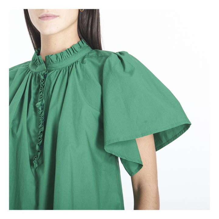 Bluse Seville Baumwollpopeline | Grün- Produktbild Nr. 3