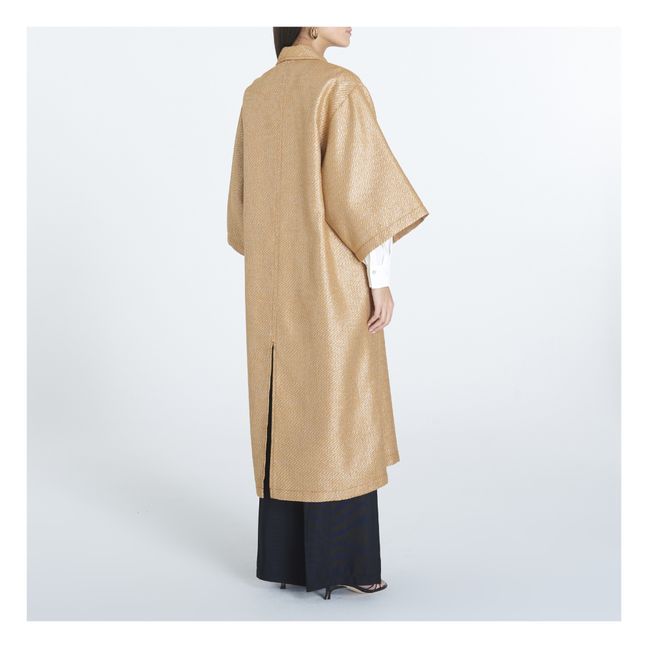 Manteau Jacquard Structuré | Caramel