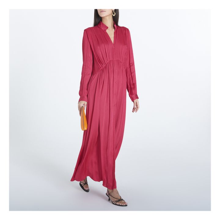 Buttoned Dress | Rosso- Immagine del prodotto n°1