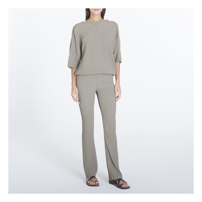 Calla Cupro Top | Khaki