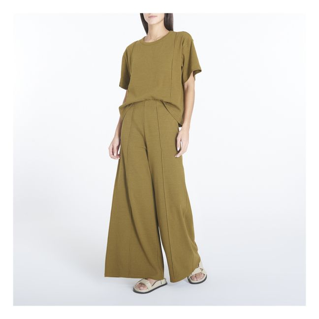 Helie Organic Cotton Pants | Grünolive