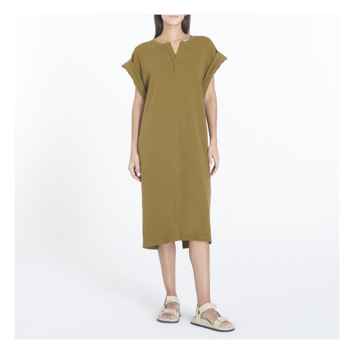 Kleid Heras Bio-Baumwolle | Grünolive- Produktbild Nr. 1