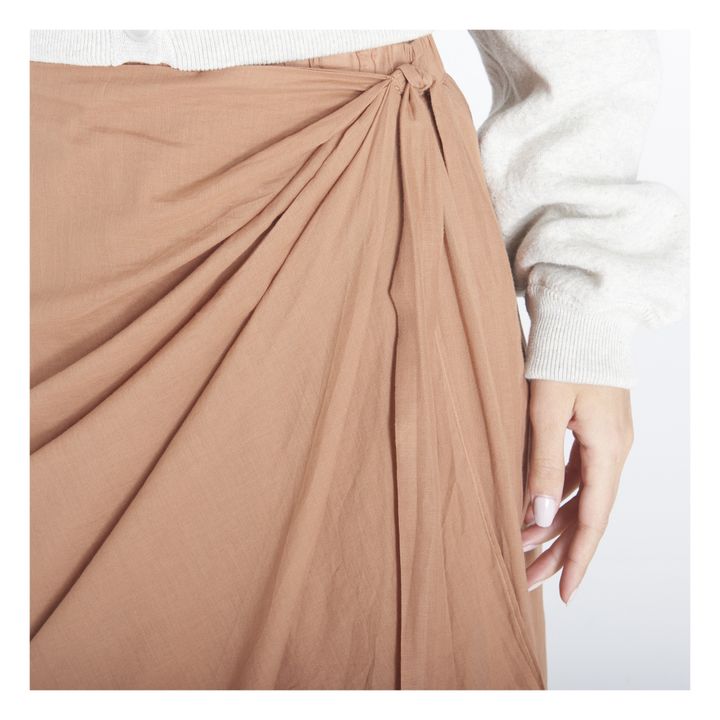 Calina Cotton Voile Skirt | Apricot- Produktbild Nr. 3
