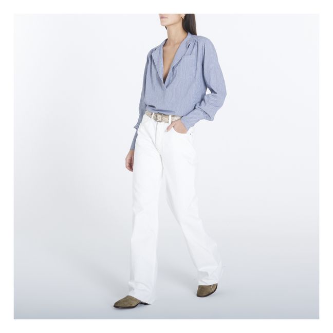 Gestreiftes Hemd Pou | Blau