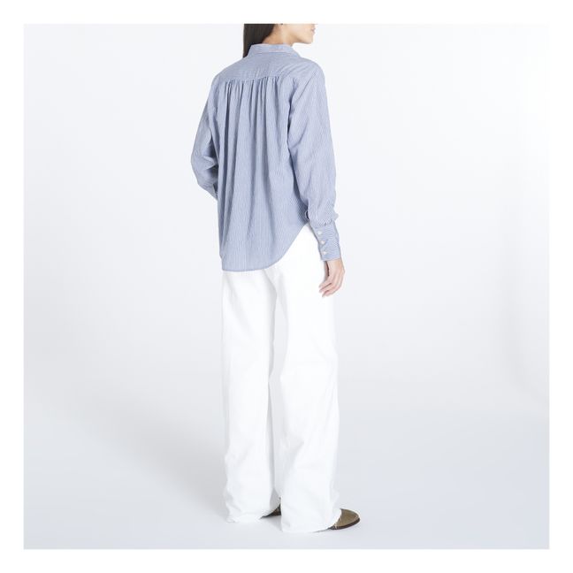 Gestreiftes Hemd Pou | Blau