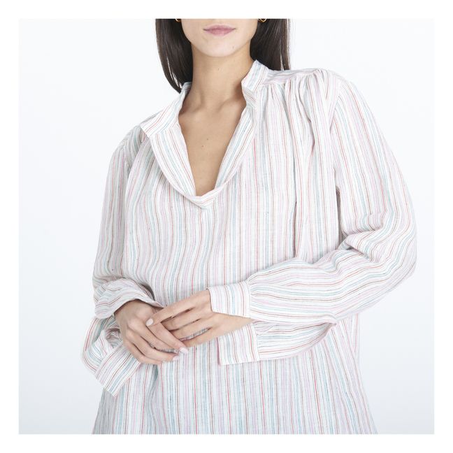 Juul Striped Linen Blouse | Rosa