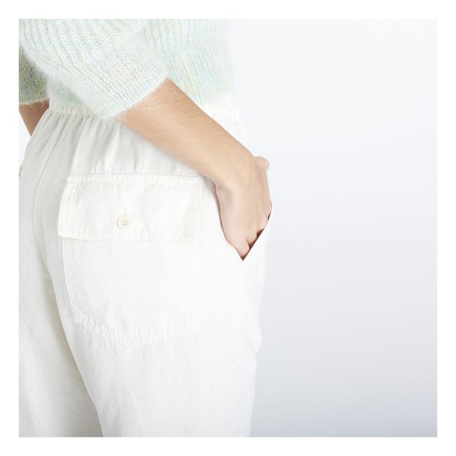 Pantaloni Fortin in cotone e lino | Gesso