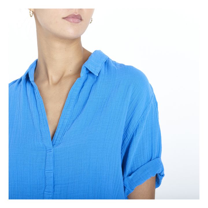 Xirena Cruz Cotton Gauze Blouse Blue Smallable