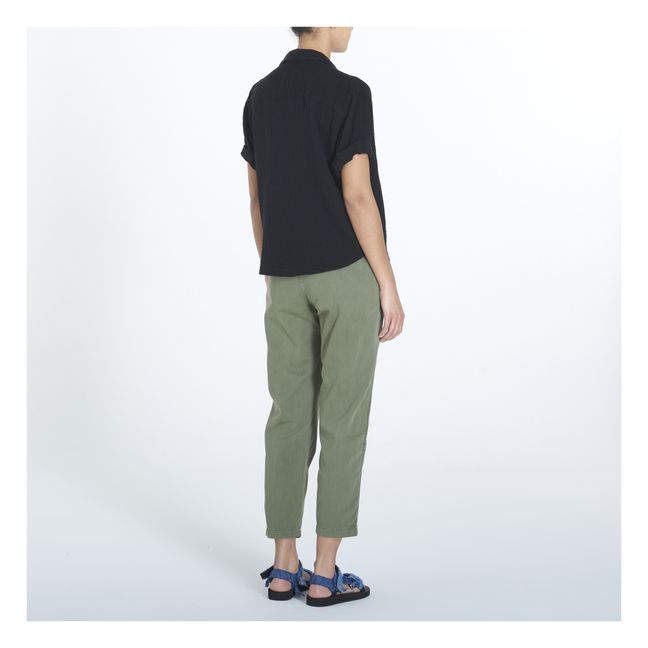 Cruz Cotton Gauze Blouse | Negro