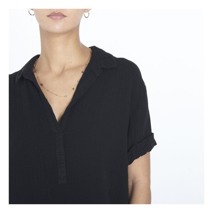 Xirena Cruz Cotton Gauze Blouse Black Smallable