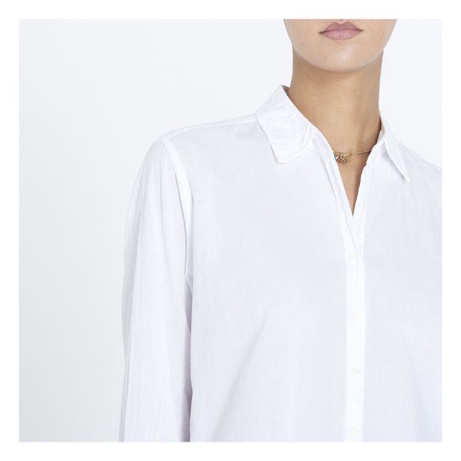 Beau Cotton Poplin Shirt | Bianco