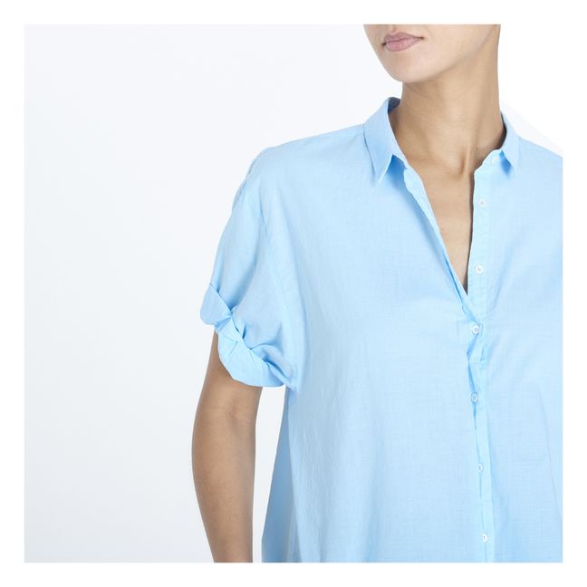 Channing Cotton Poplin Shirt | Azurblau