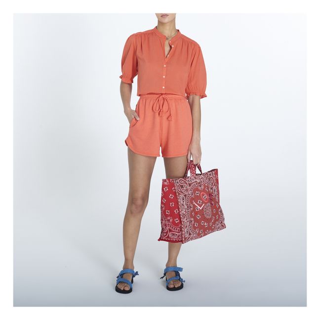 Blouse Eden Popeline de Coton | Mandarino