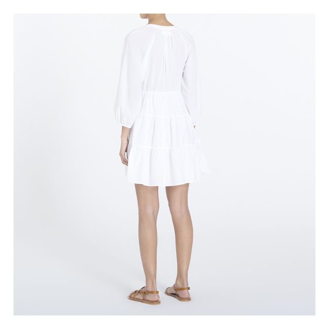 Vestido de popelina de algodón Nadia | Blanco