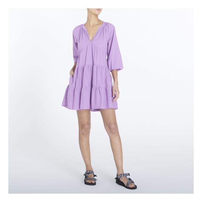 Vestito Nadia in popeline di cotone | Viola