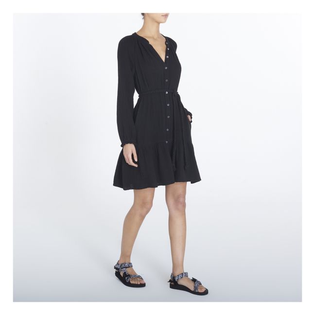 Rainey Cotton Gauze Dress | Nero
