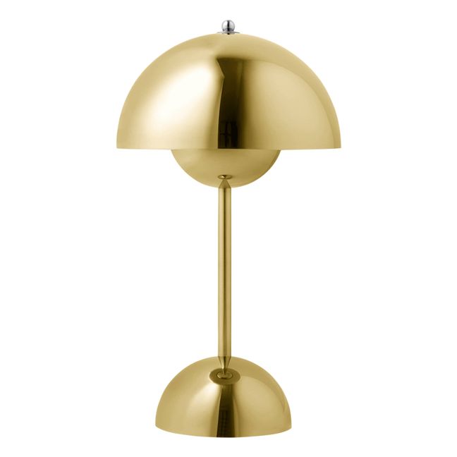 Tragbare Tischleuchte Flowerpot VP9, Verner Panton | Gelbguss
