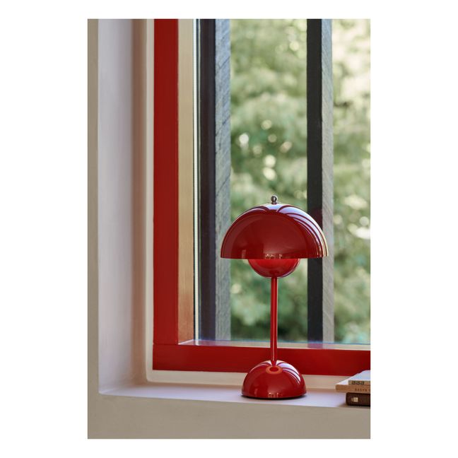 Lámpara de sobremesa Flowerpot VP9, Verner Panton | Rojo Bermellón