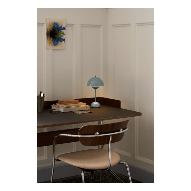 Tragbare Tischleuchte Flowerpot VP9, Verner Panton | Graublau