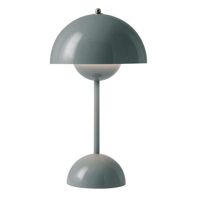 Lampe à poser portative Flowerpot VP9, Verner Panton | Bleu gris
