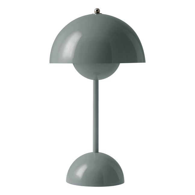 Lampe à poser portative Flowerpot VP9, Verner Panton | Grey blue