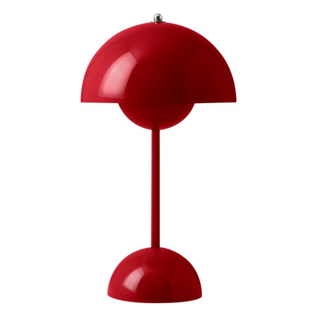 Lampe à poser portative Flowerpot VP9, Verner Panton | Rojo Bermellón