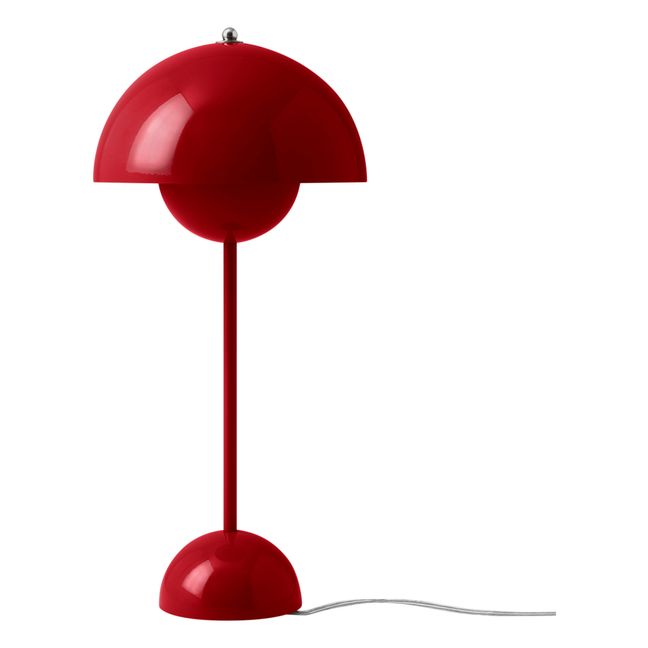 Lampe à poser Flowerpot VP3, Verner Panton, 1969 | Rouge vermillon