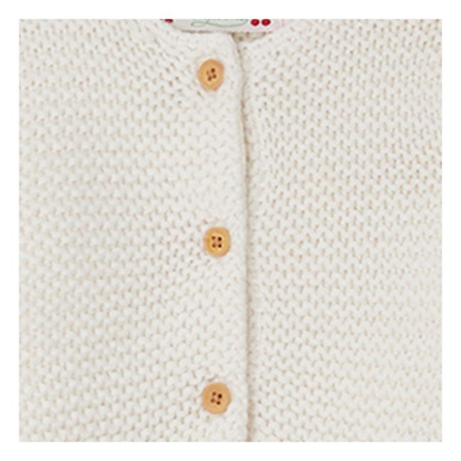 Cardigan in lana e cotone Coco | Ecru
