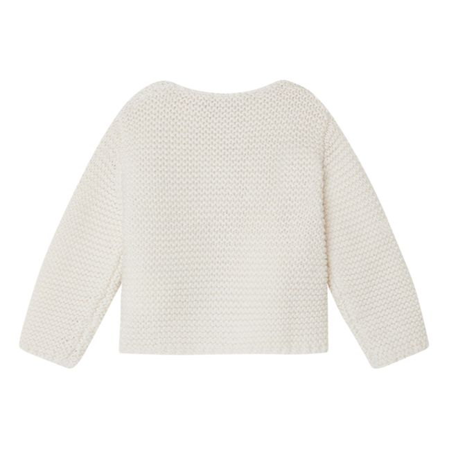 Cardigan in lana e cotone Coco | Ecru