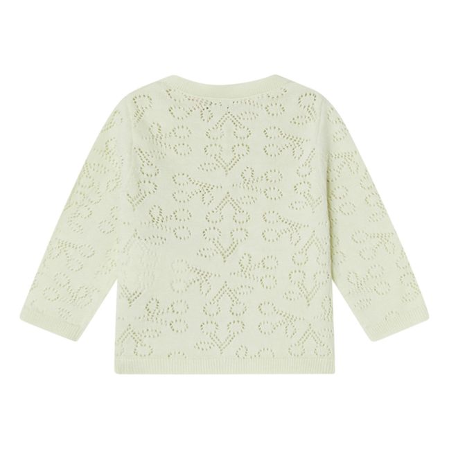 Clayel Cherry Openwork Cardigan | Blasses Gelb
